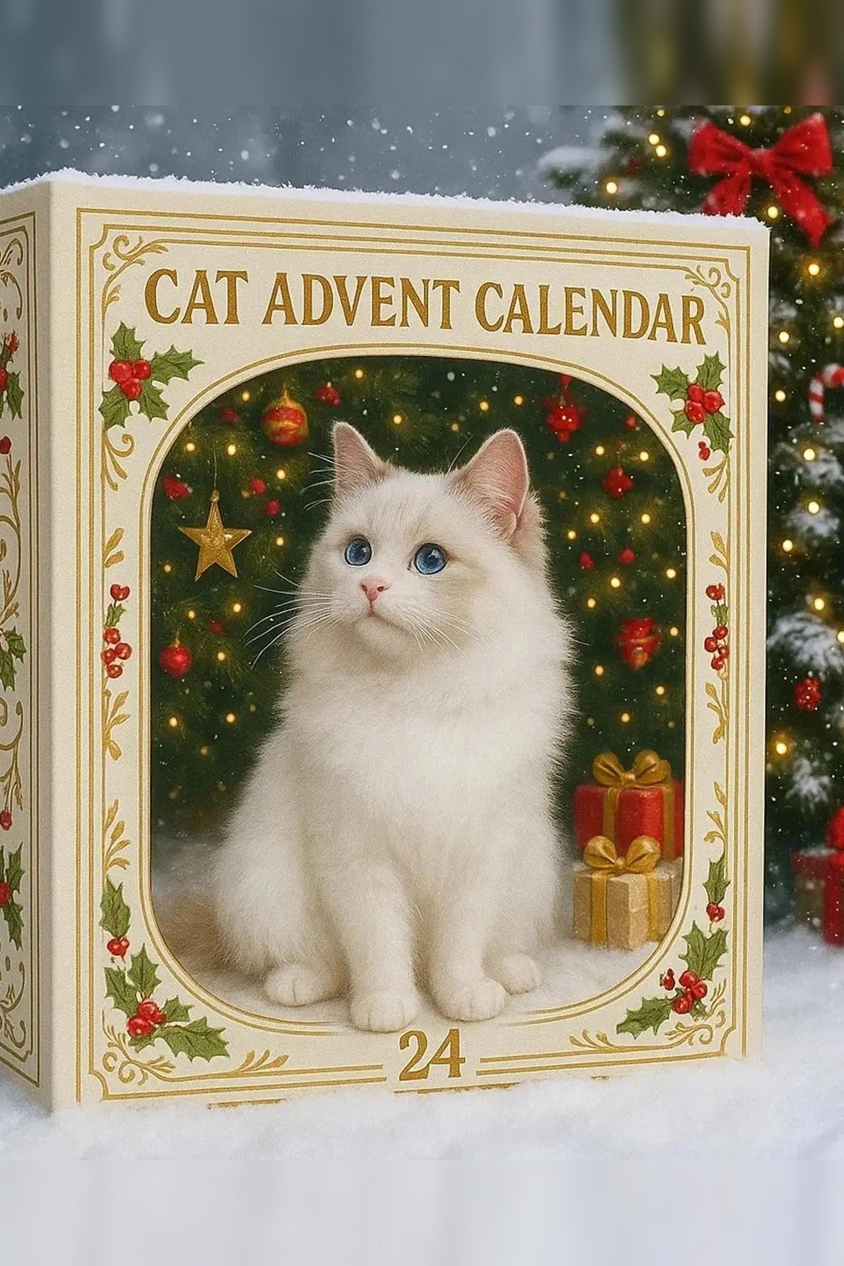 Cat Advent Calendar – 24 Acrylic Kitten Ornaments to Hang