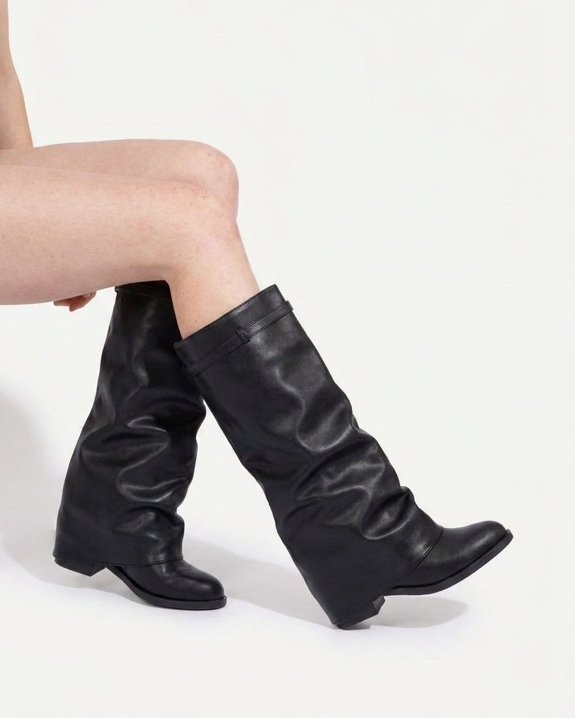 Lazaro Women's Knee High Boots – Slouchy Leather Comfort and Style 3