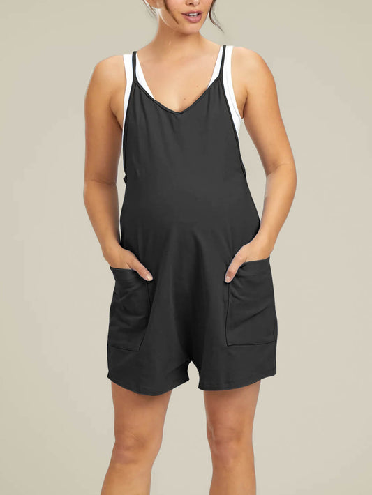 Liora Maternity Jumpsuit Shorts – Oversized Comfort for Pregnancy 0