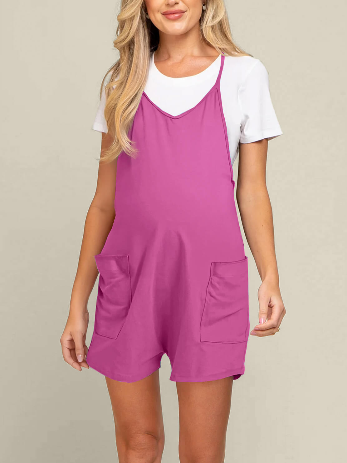 Liora Maternity Jumpsuit Shorts – Oversized Comfort for Pregnancy 14