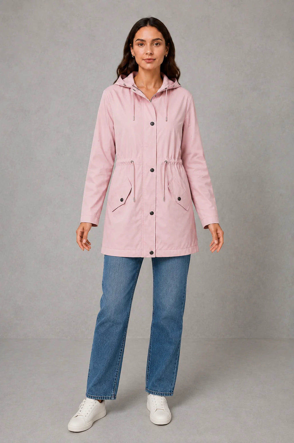 Liora Women's Hooded Parka Jacket – Lightweight Water-Resistant Comfort 4