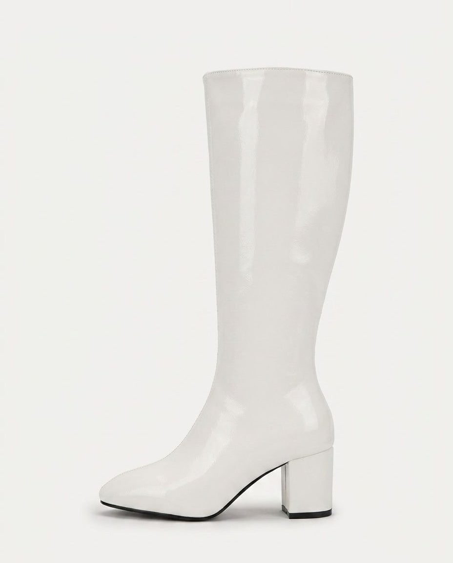 Liora Women's Knee High Boots – Leather Block Heel Comfort 9