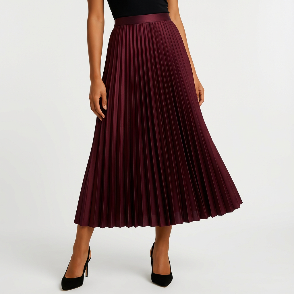 Liora Women's Midi Skirt – Elegant Pleated Design for Versatile Style 8