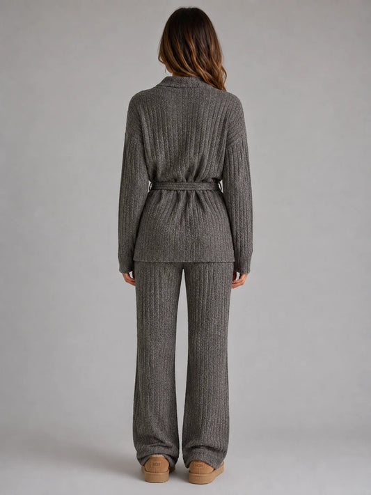 Liora Women's Set Loungewear – Cozy Knitted Jumper & Trousers 1