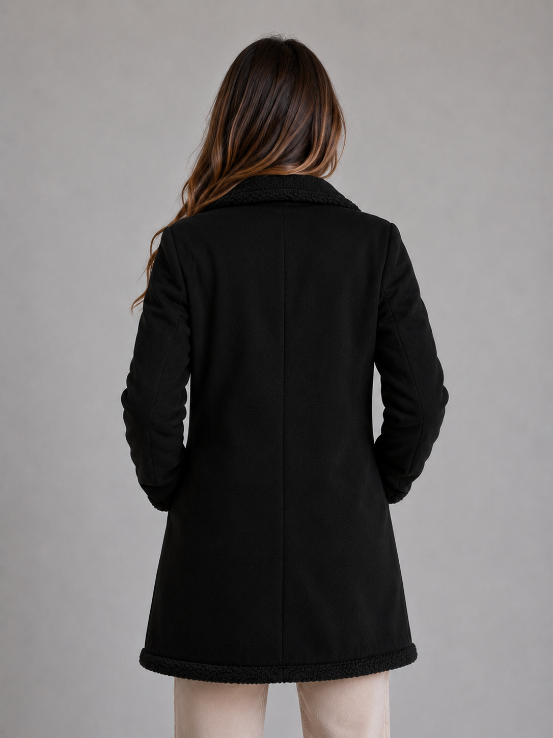Serenelle Women's Longline Shearling Coat – Suede Look Warmth for Winter 5