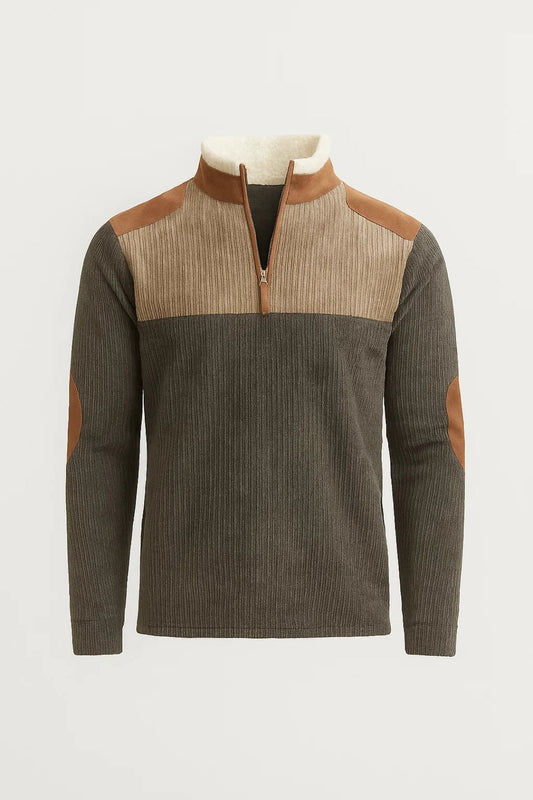 Zylo Herren Winterpullover – Bequemer Oversized Stil mit Reißverschluss 1