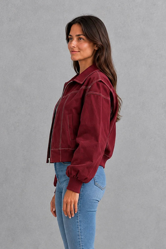 Zyra Women's Vegan Leather Jacket – Tailored Fit for Stylish Autumn Wear 1