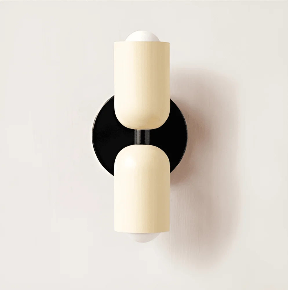 Capsule Wall Light – dual-sided, round backplate, colour choice