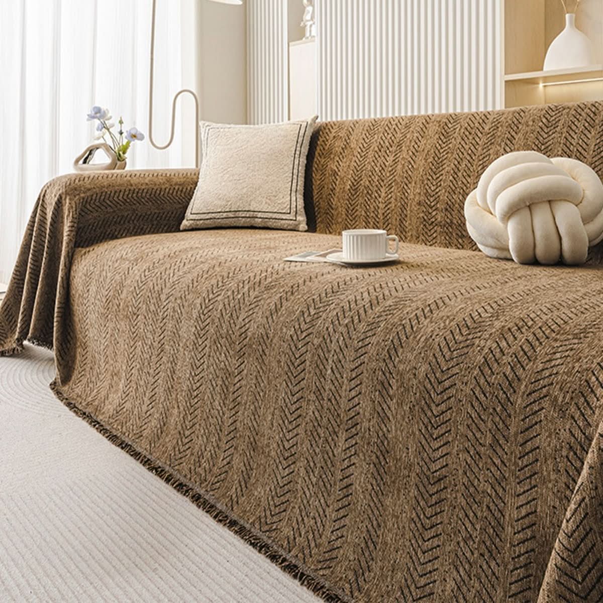 Chenille Sofa Cover – scratch-resistant, washable, soft touch