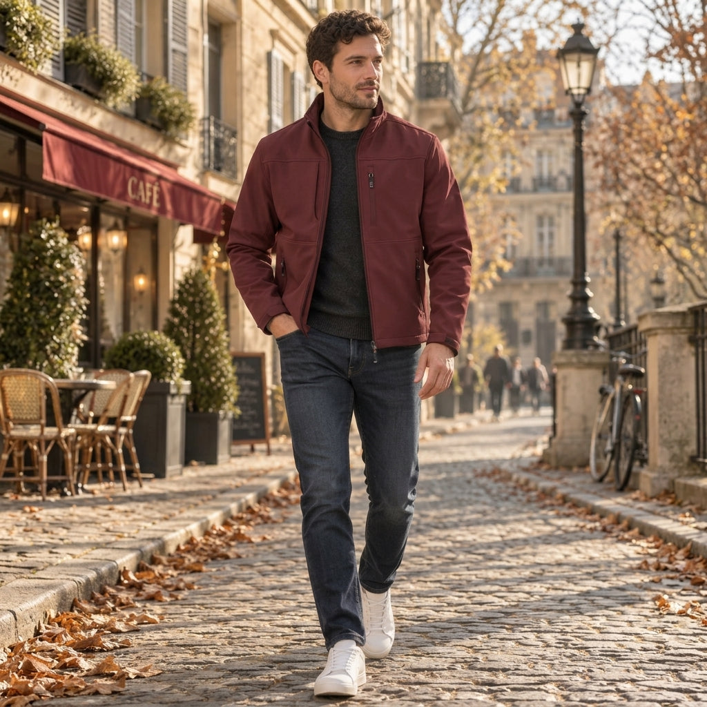 Jacket Men - Softshell with Polar Fleece Lining