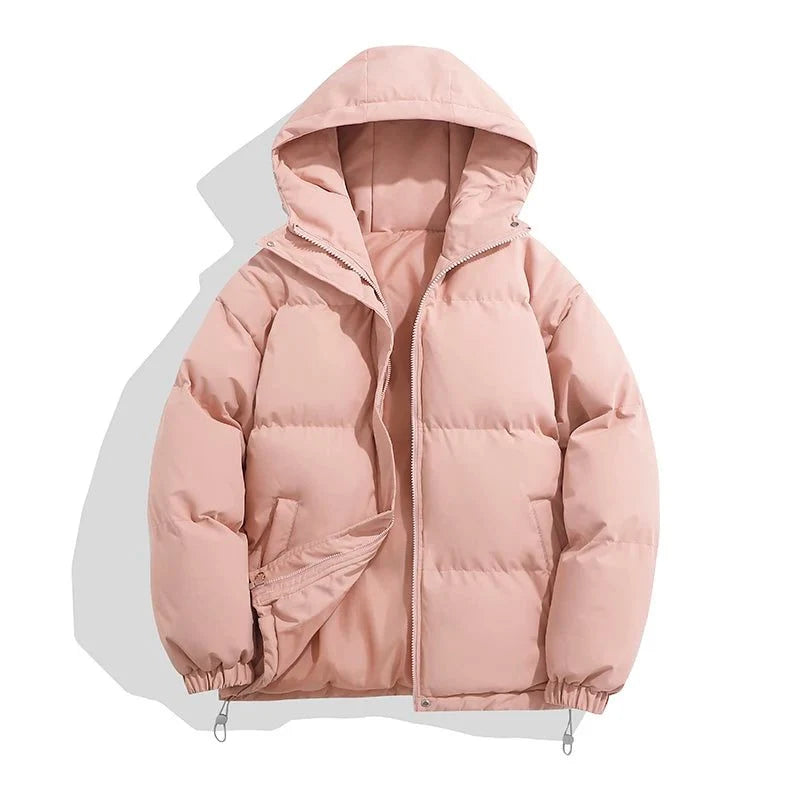 Jacket Women - Hooded Puffer Jacket with Quilted Panels