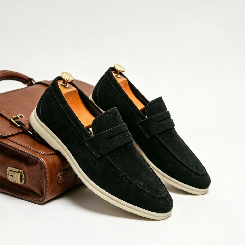 Loafers Men - Slip-On with Decorative Band Detail