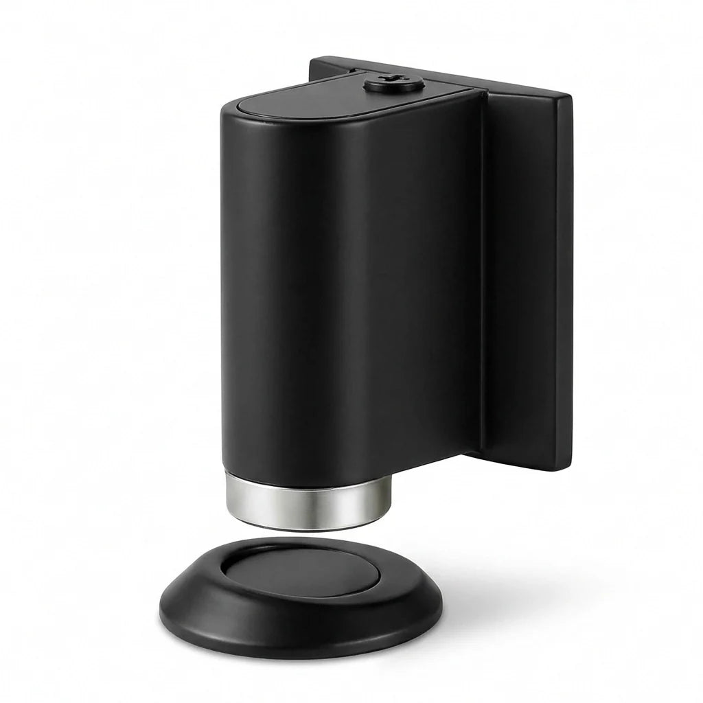 Magnetic Door Stopper – silent hold, slim mount, wall protection