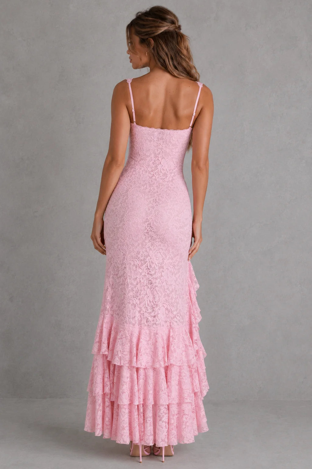 Maxi Dress Women - Lace Evening Dress with High Split