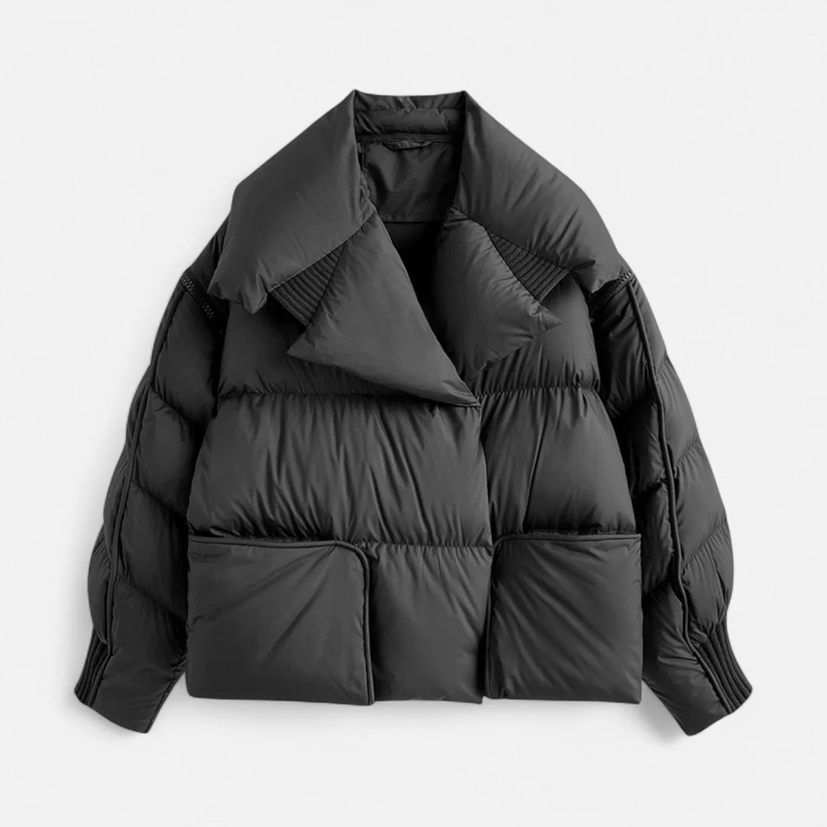 Puffer Coat Women - Short Style with Detachable Sleeves