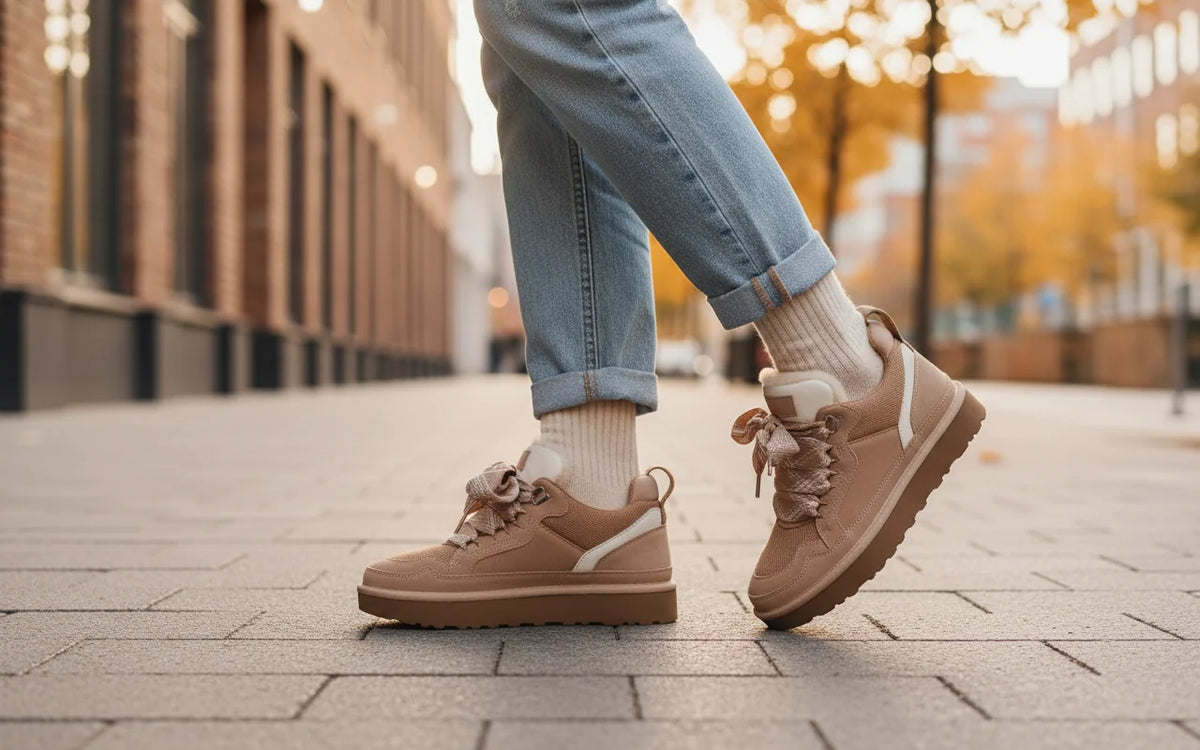 Suede Winter Boots Women - Sand Fleece Lined Footwear