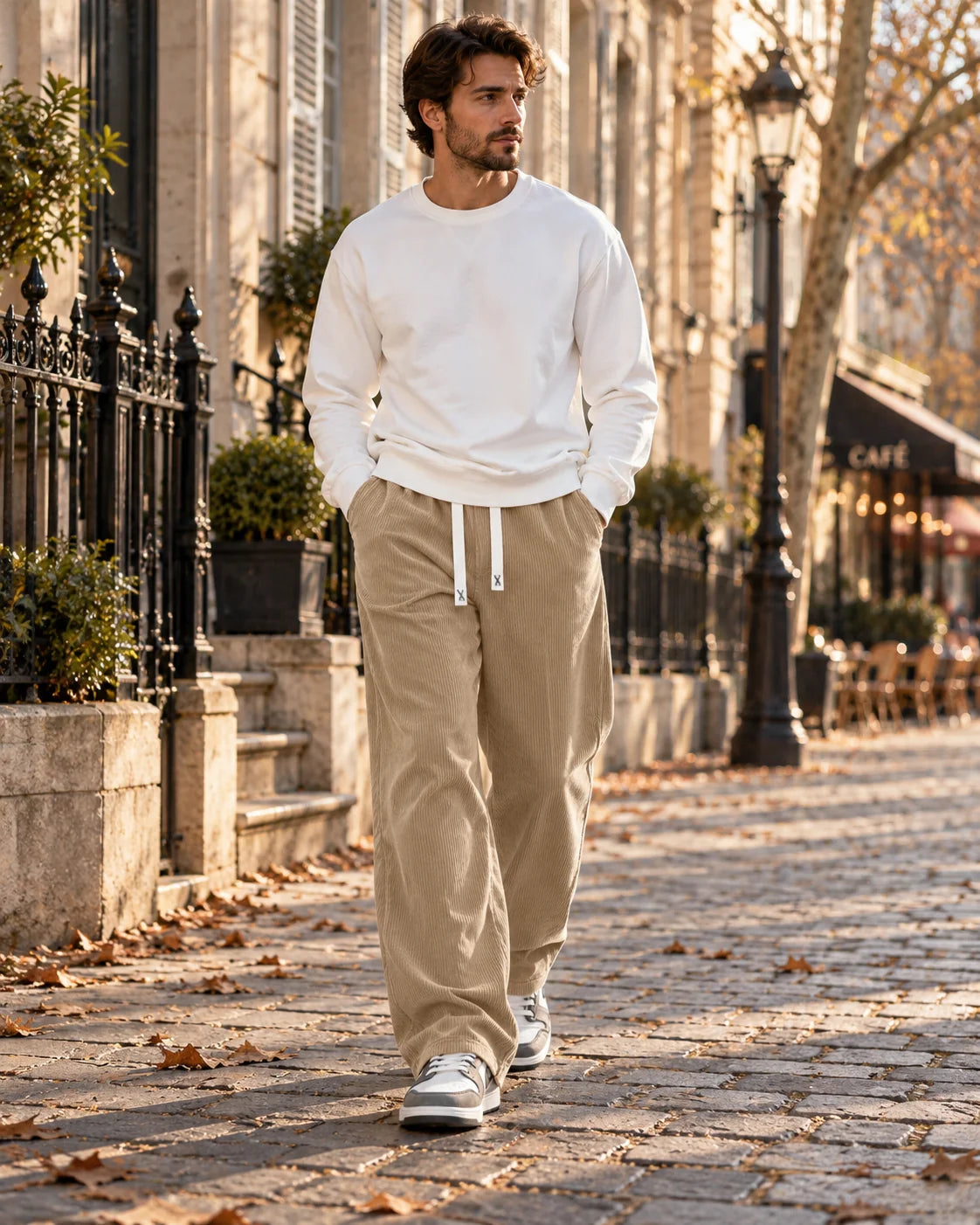 Trousers Men - Corduroy with Elasticated Waist