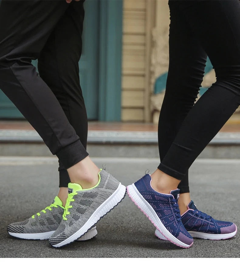 Women's Breathable Mesh Trainers Lace-Up