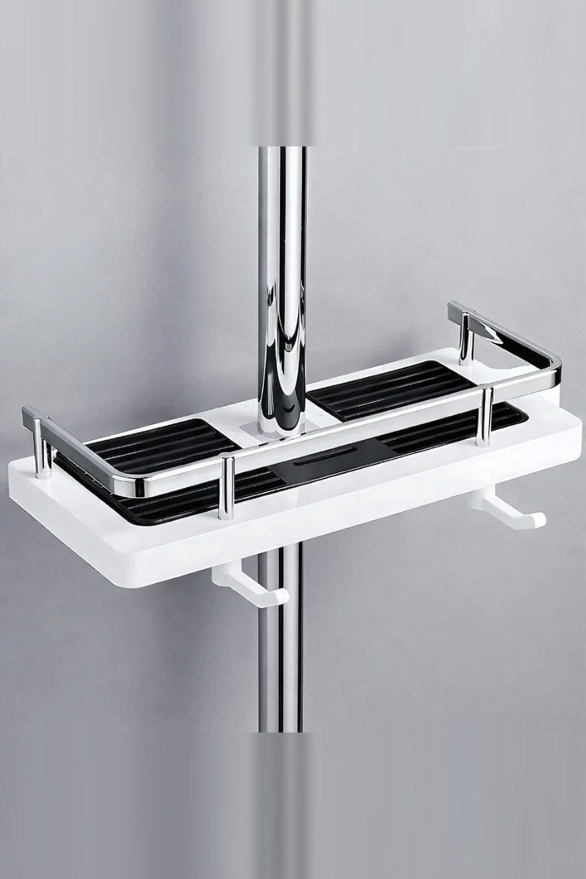 Drill-Free Shower Caddy – Adjustable Support for Shower Rail
