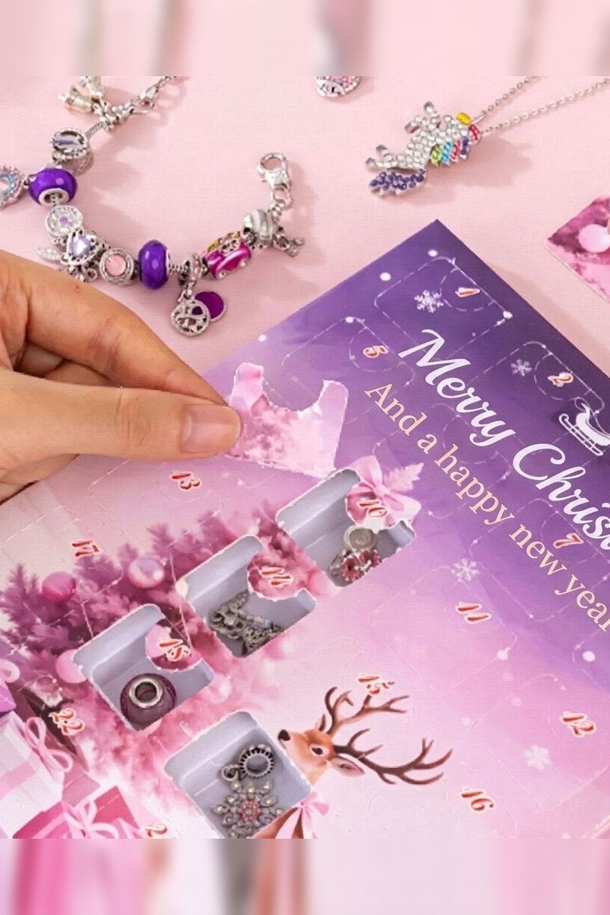 Charm Bracelet Advent Collection – crystal, metal and pearls