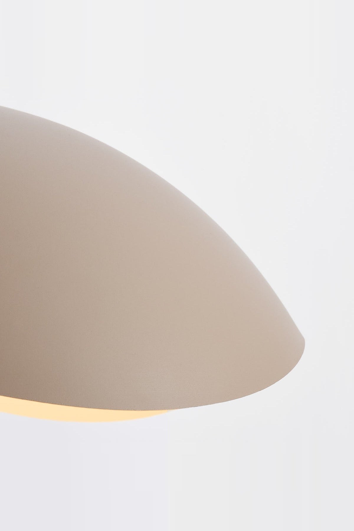 Wave Pendant Light – organic metal shade, sand taupe, adjustable cord