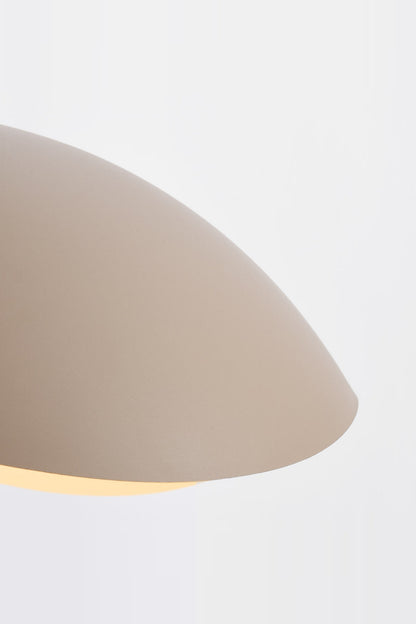 Wave Pendant Light – organic metal shade, sand taupe, adjustable cord