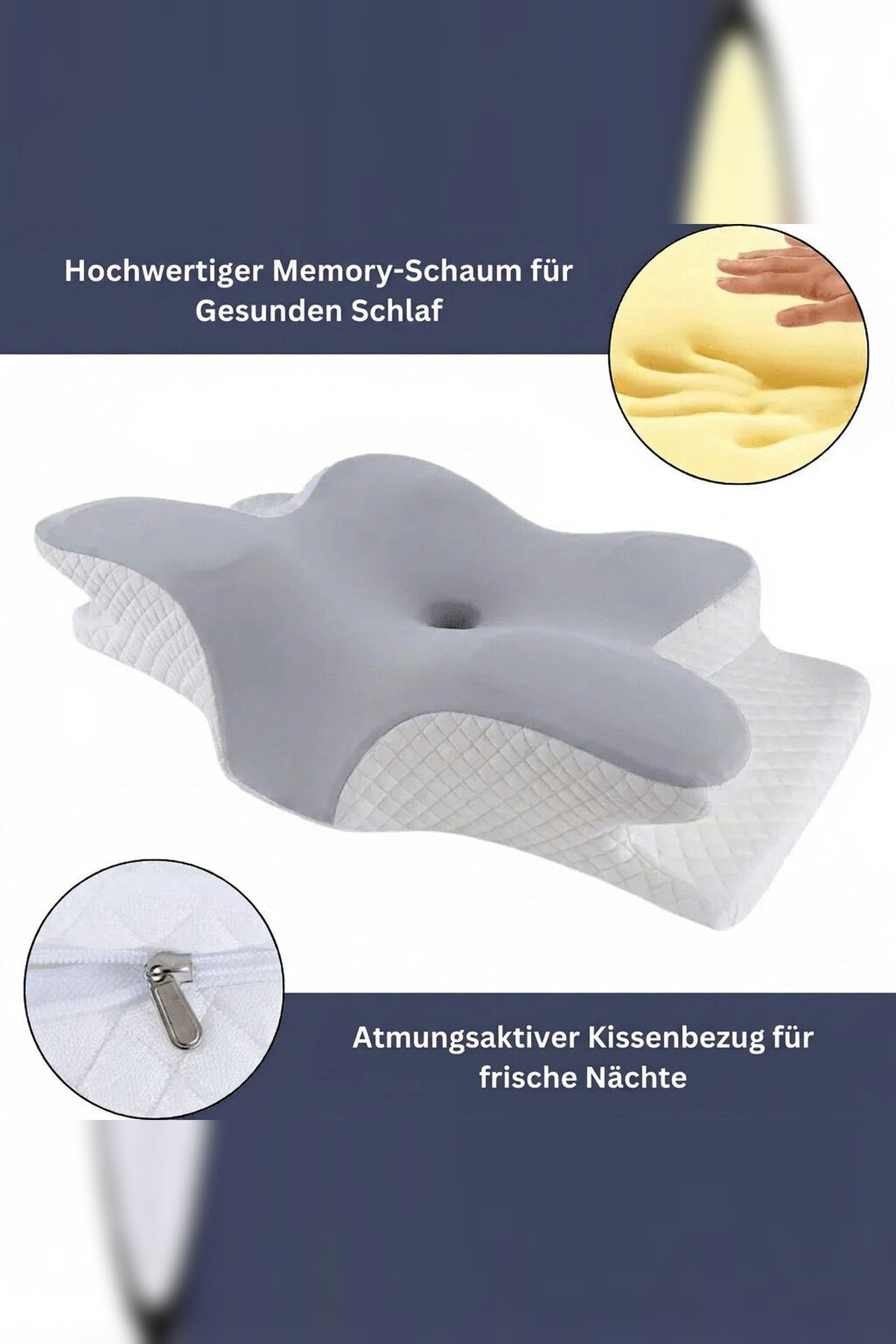 Orthopaedic Neck Pillow – Memory Foam, Contoured