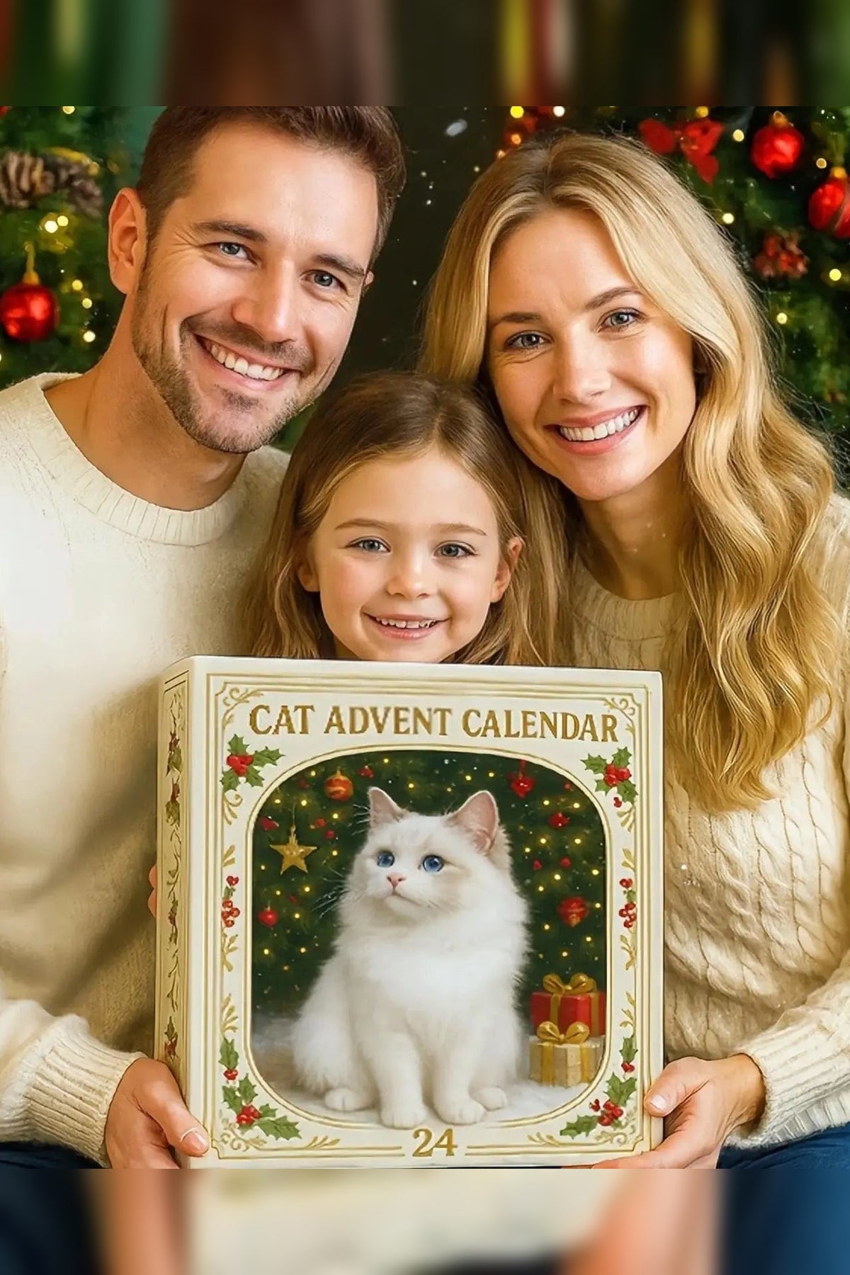 Cat Advent Calendar – 24 Acrylic Kitten Ornaments to Hang