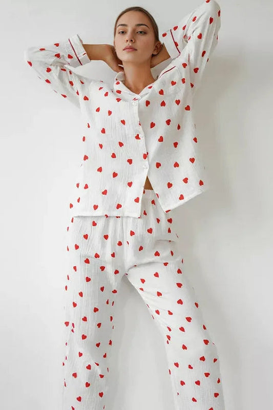 Pyjamas Women - Heart Motif Comfort Pyjamas