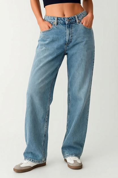 Jeans Women - Baggy Relaxed Fit Light Jeans