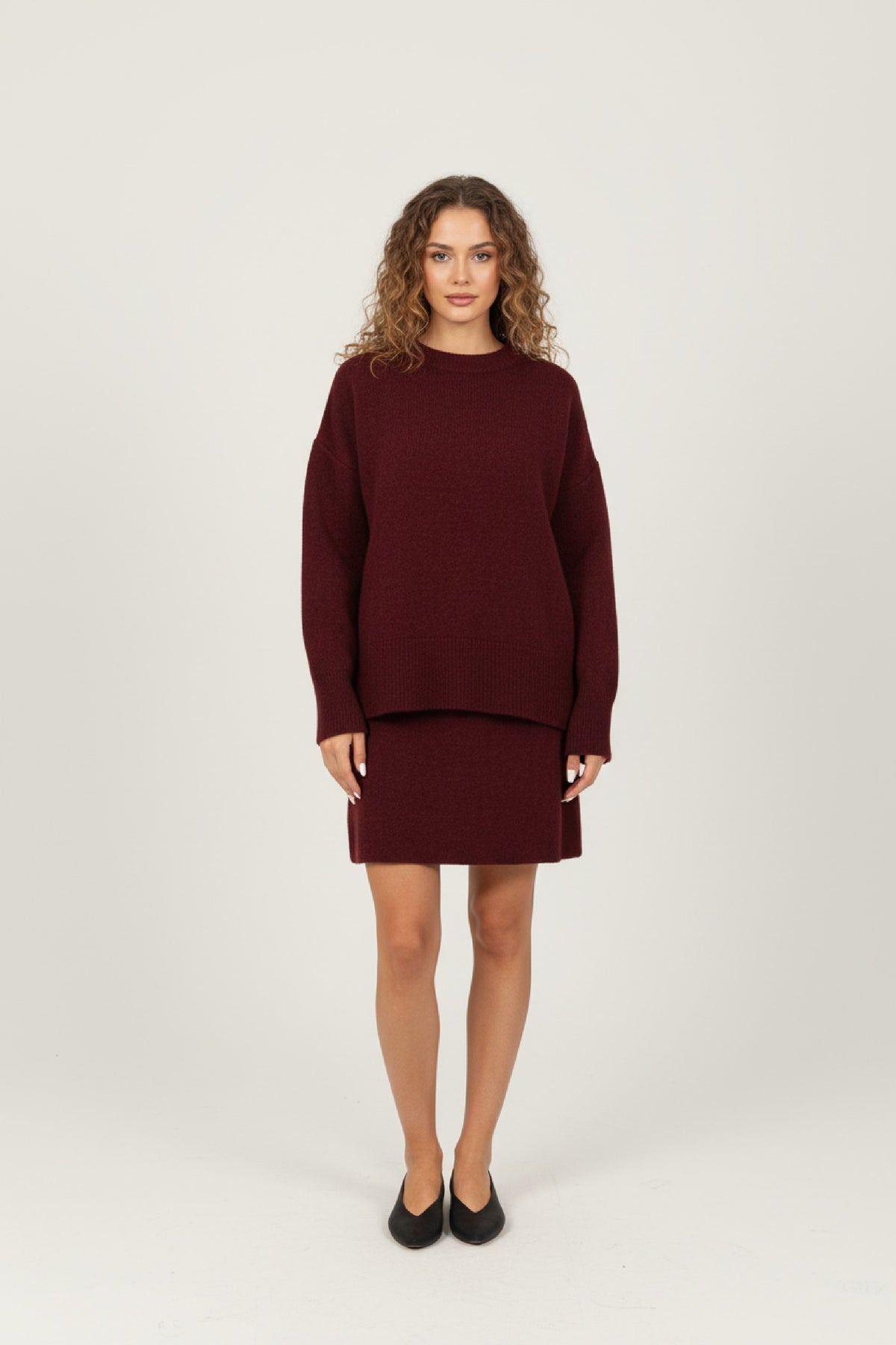 Knit Set Women - Oversized Jumper Skirt Set