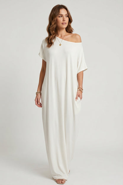 Dress Women - Asymmetric Off-Shoulder Dress