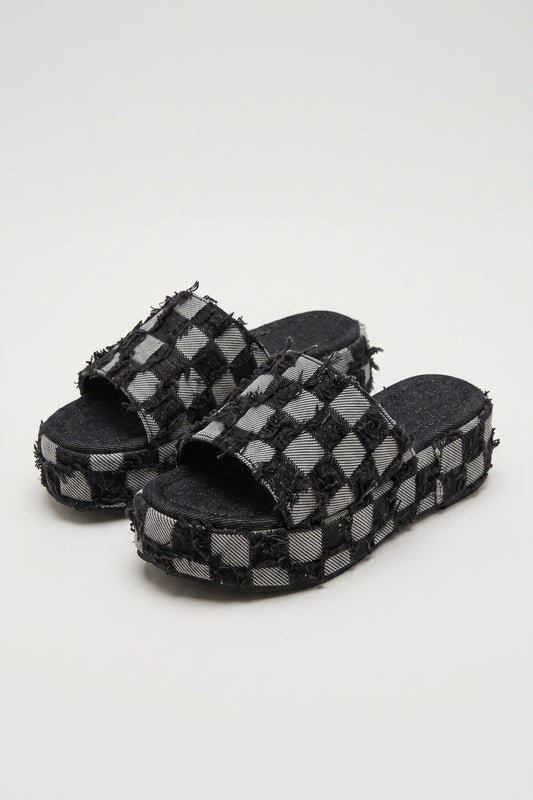 Platform Sandals Women - Denim Wedge Sandals