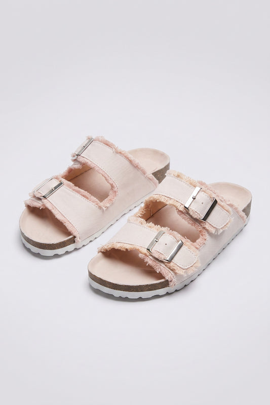 Sandals Women - Denim Flat Comfort Sandals