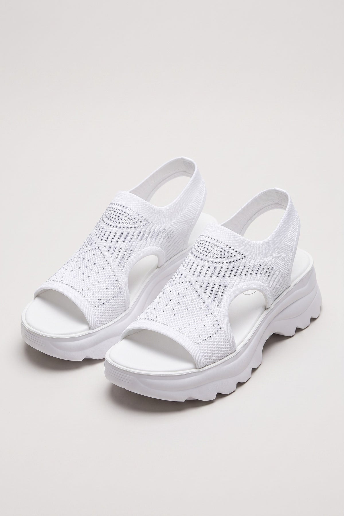 Platform Sandals Women - Crystal-Embellished Wedge Sandals