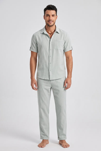 Set Men - Linen-Blend Two-Piece Outfit