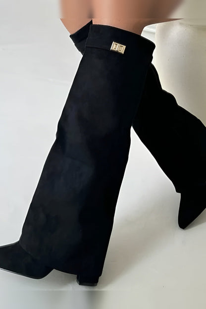 Boots Women - Knee High Boots with Block Heel