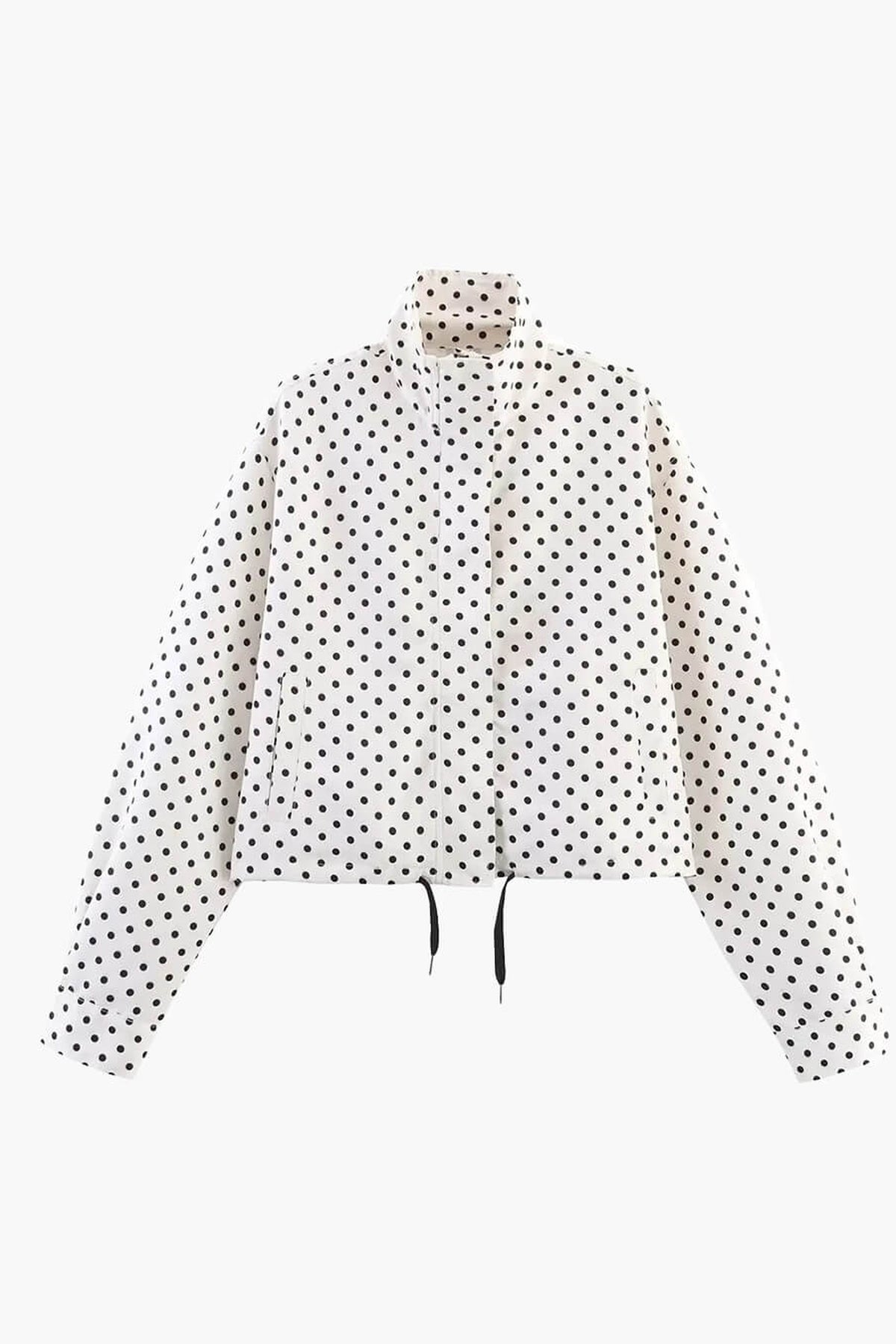 Set Women - Polka Dot Two-Piece Outfit with Drawstring Blouson