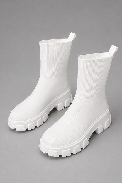 Boots Women - Sock Stretch Boots with Chunky Sole