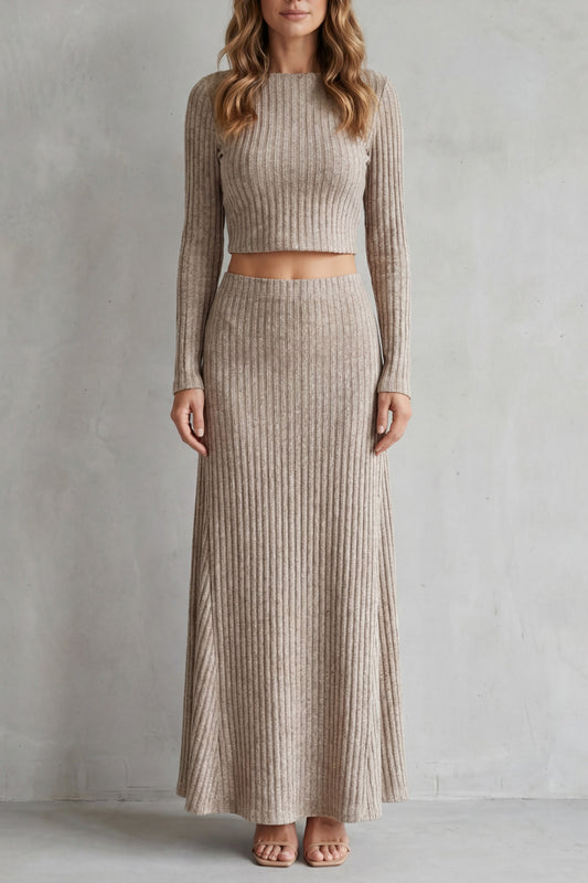 <strong>Aubrie Ribbed Knit Lounge Set</strong> – <strong>Effortless Comfort and Style</strong> 0