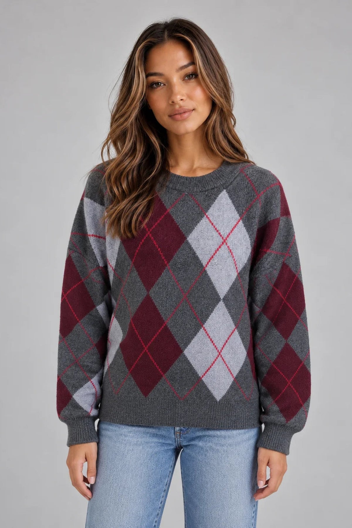 Classic Argyle Knit Jumper – Cozy Style For Every Occasion 0