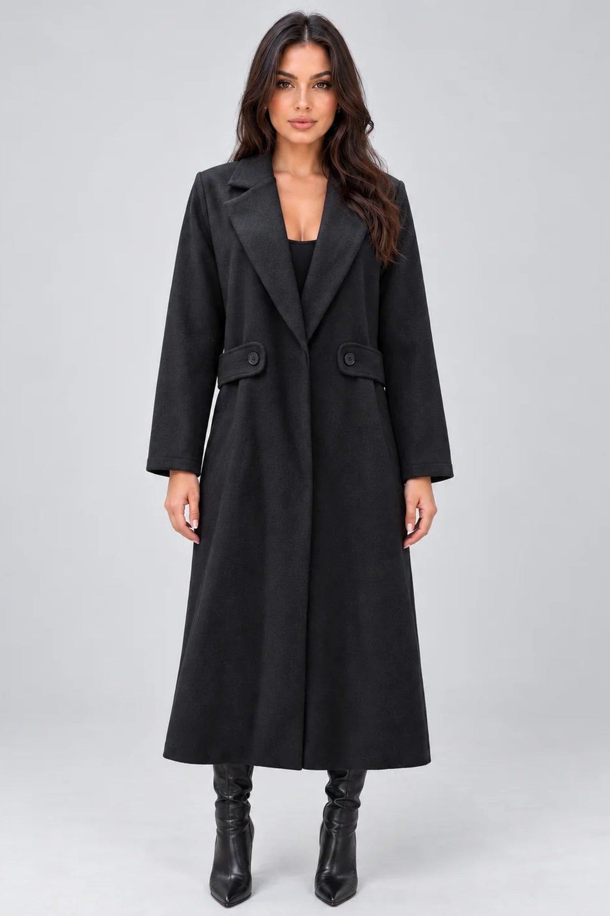 Longline Tailored Women’s Coat – Sophisticated Elegance for Winter Days 0