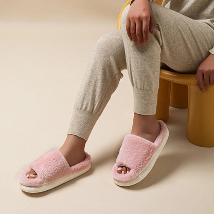 Slippers Women - Soft Peep-Toe Comfort Slippers