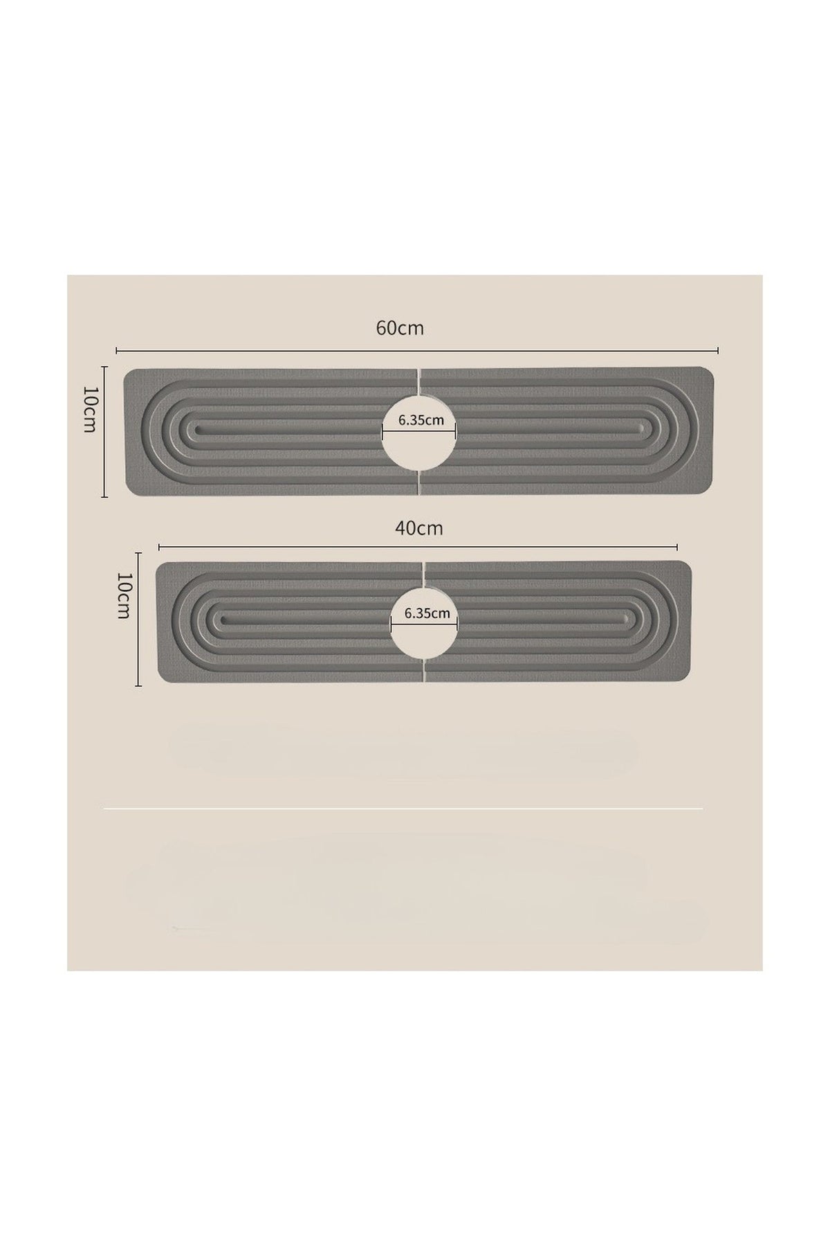 Diatomite Drying Mat – absorbs splashes beside the sink, wipes clean
