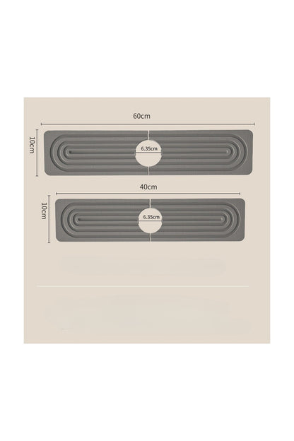 Diatomite Drying Mat – absorbs splashes beside the sink, wipes clean