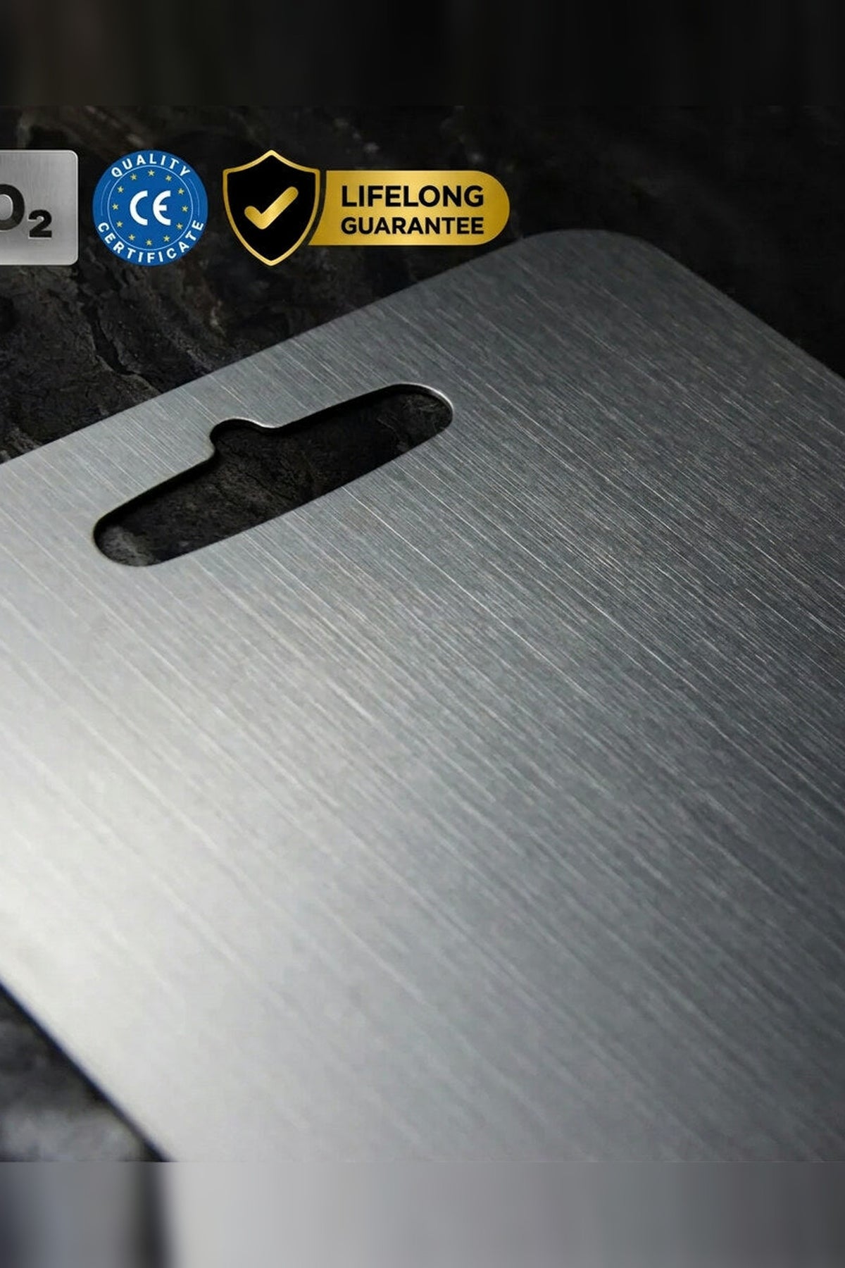 Titanium Cutting Board – Non-porous surface, lightweight, durable