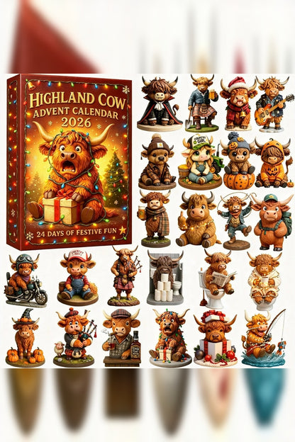 Highland Cow Advent Calendar 2026 – Festive Figures