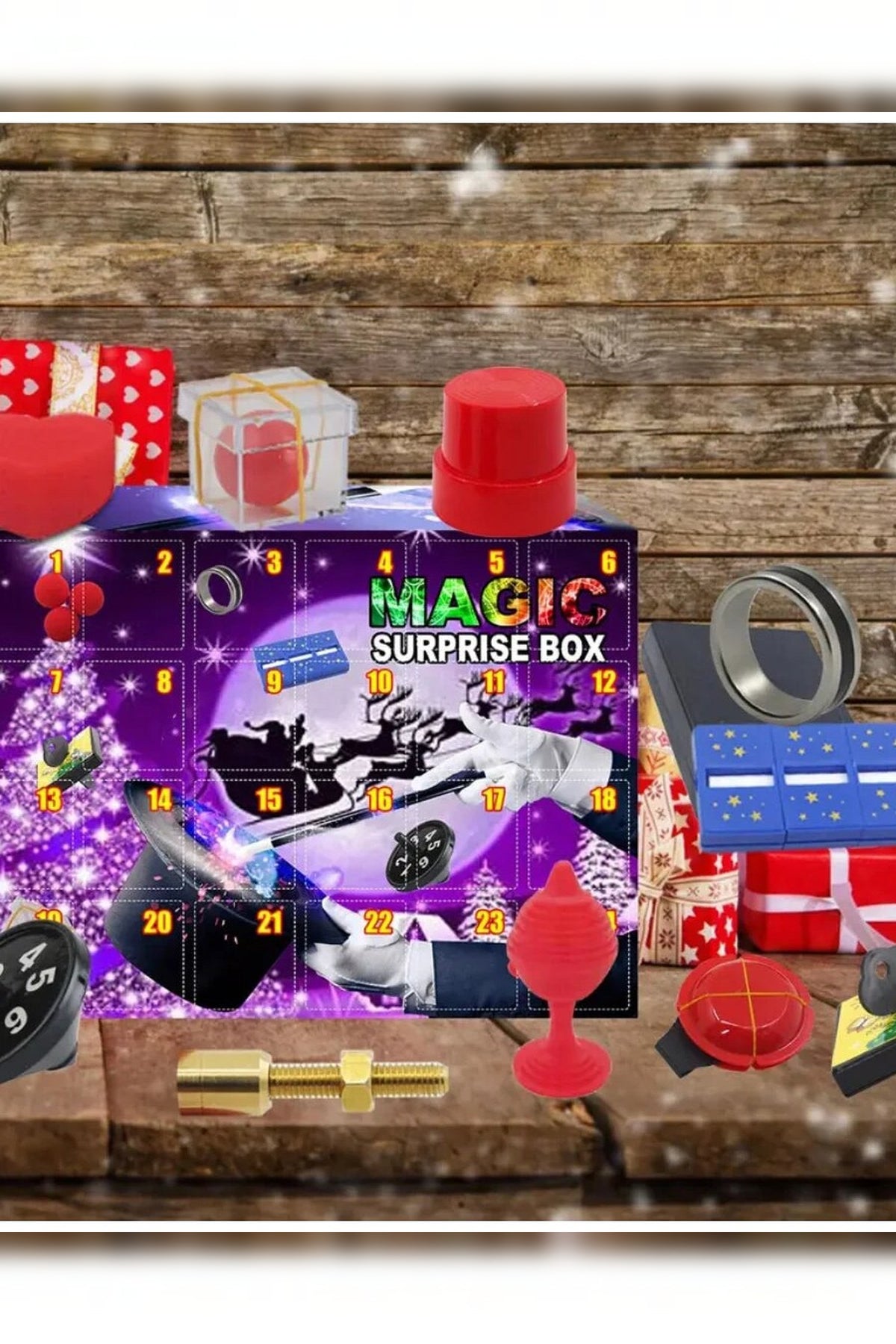 Magic Tricks Advent Calendar – 24 daily surprises, cardboard construction, ages 8+