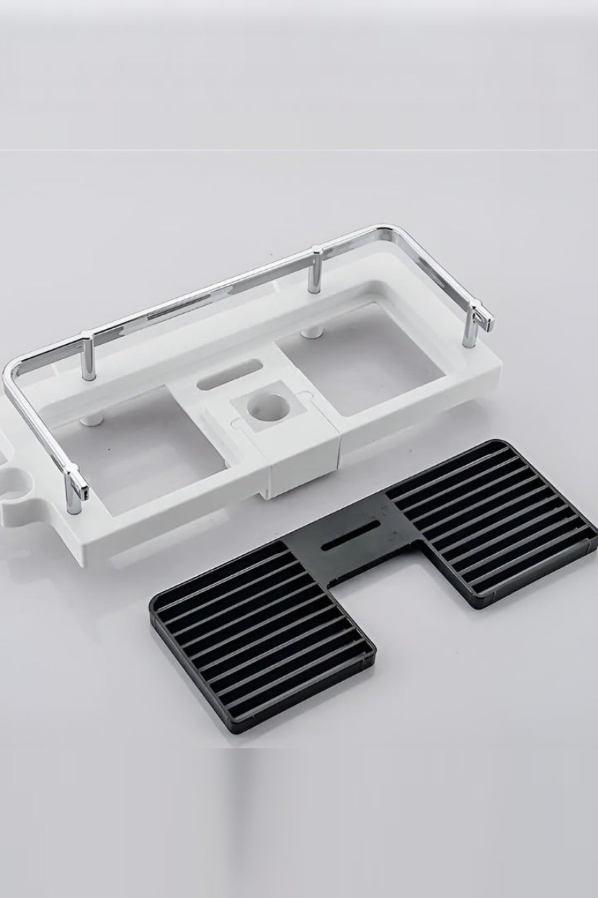 Drill-Free Shower Caddy – Adjustable Support for Shower Rail