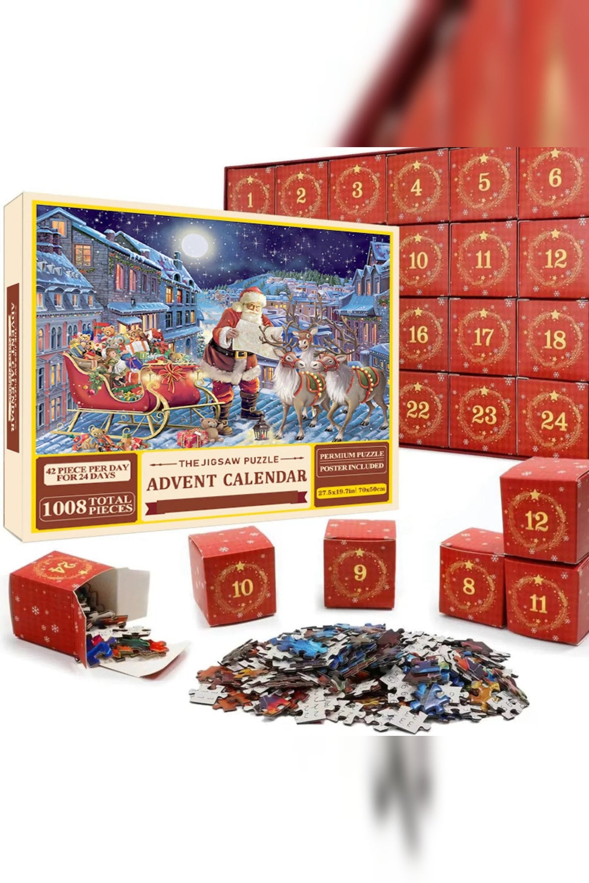Jigsaw Advent Calendar 2026 – 1008 Pieces, One Christmas Picture